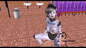 Sexy 3D Anime SexBot Rides Dick in Reversed Cowgirl for Hot Action