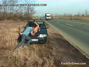 Fuck on streets babes gets cum