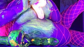 UV Anal/Deepthroat Sloppy Slime Glow Fucking