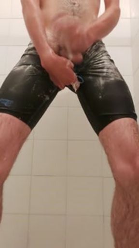 Speedo Boy gets horny in the bathroom