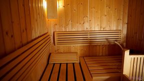 Nude Sauna With StepMom