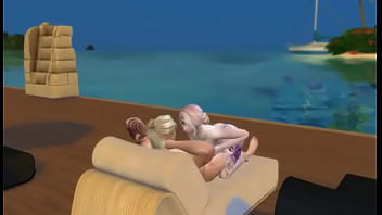 Ts4 o rol&ecirc_ na piscina