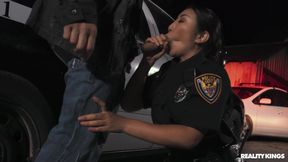Exciting Asian MILF Cop Makes A Stop