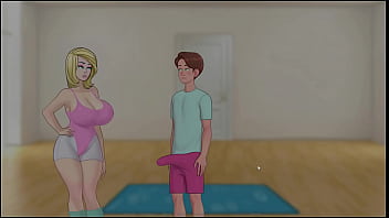 SexNote [ Taboo Hentai game PornPlay ] Ep.22 accidental boner during Yoga with my step aunt