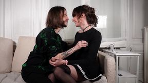 lucky man try anal sex with his transgender gf