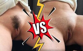 Shaving My Sexy Meaty Pussy. Puffy Labia with Big Lips