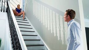 Teased to Orgasm by Blonde Beauty Britney Amber on Stairs, XXX Video