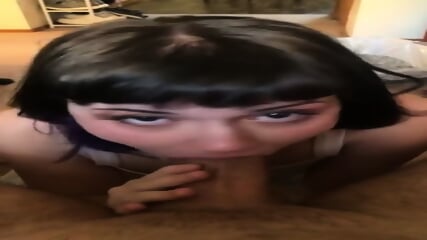 cum all over this goth slut's face