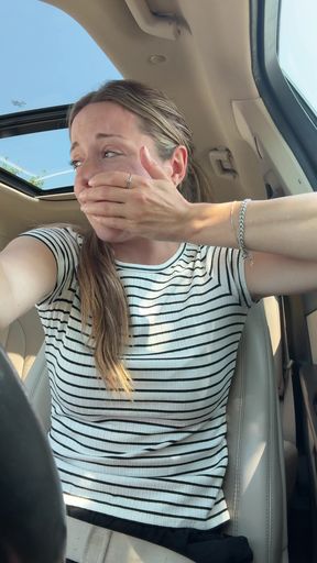 Lush in the Car! Risky Orgasm!