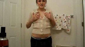 Striptease solo of my barely legal teeny brunette girlfriend