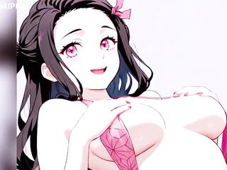 Nezuko, teen, small, in a way u've at no time seen previous to - comics - r34 - Ai-generated