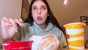 Eating a Double Burger, Burping and Farting