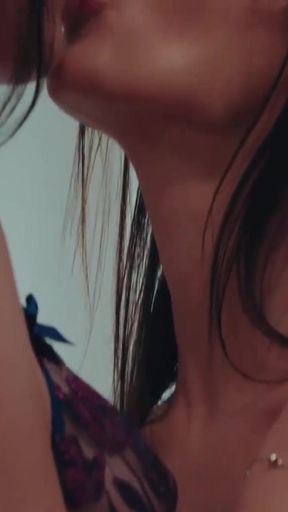 Iconic moment from "Hot Brunettes Caress Each Other, Lick Pussy &amp; Cum from Vibrator - Lilu Moon &amp; Sasha Sparrow"