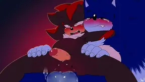 Shadow and Werehog StepSonic Enjoy Intense Gay Animation Action With Size Difference