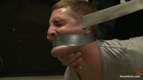 A Pervert Electrician and His Bound Hung Stud