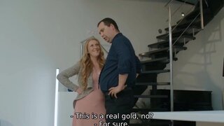 Sexy older gal slips away to fuck a younger teen stud