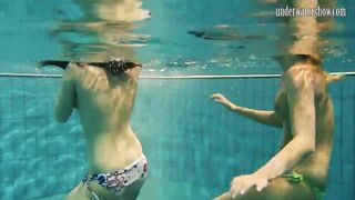 Hottest chicks swim nude underwater