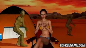 Dual Goblin Encounter: 3D Beauty Pleasured Under Open Sky in Wild Hentai Adventure