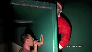 straigh fucked by Santa Claus in glory holes