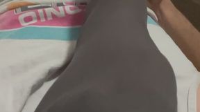 Paisley’s stinky feet in off black nylons #2