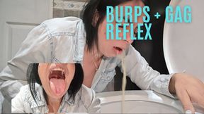 Gag reflex with frequent burping