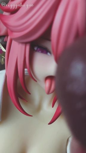 Milfy Secretary Yae Miko Gets Her Fox Cunt Fucked &amp; Facial Cum Splatter 65cm Mini Hentai Sex Doll