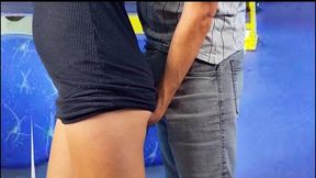 Amateur college student gets penetrated by a stranger in public