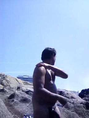 Very horny on the nudist beach