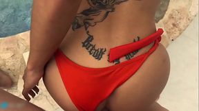 My friend fucks me in a public jacuzzi! He likes my tight vagina