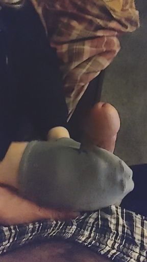 Sock Handjob Slow-mo