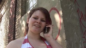 Redhead amateur German chick gets sprayed with jizz after hot fuck