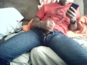 Couch masturbation pt 7 front view feeling good on my dick