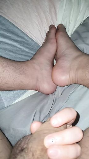 Step mom grabs step son big long dick and handjob his dick