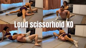 Mixed wrestling: Miss Bagheera loud scissorhold stage - KO
