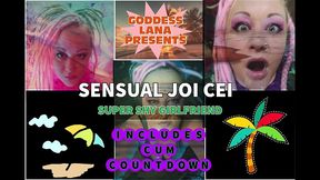 sensual joi cei with your shy girlfriend on cam includes cum countdown by goddess lana