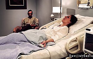 Hot brunette fucked on a desk