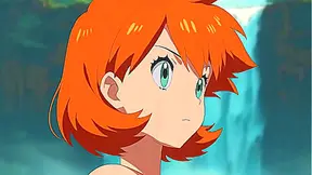 MISTY SUCKS AND FUCKS ASH’S HUGE COCK OUTDOORS POKEMON HENTAI ANIMATION