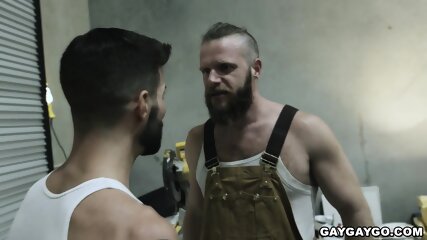 Brian and Casey alternately sucks and bangs inspector Deep s big black cock