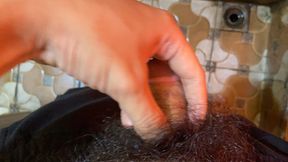 masturbating in the bathroom with lubricant