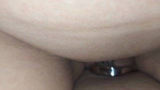 Chastity released for riding POV