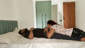 Morning Sex Wife Seduce Husband by Blow Job Then Husband Hard Fuck Her in Bedroom