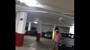 Crossdresser caught in garage during masturbation