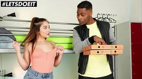 LETSDOEIT - (Ginebra Bellucci &amp_ Darrell Deeps) Spanish Teen Gets BBC From Delivery Guy