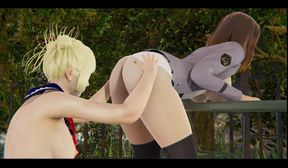 Boku No Hero Academia Hentai Yuri - Toga Cunnilingus to Ochako and Then Ochako Fingering Toga