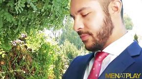 Sexy Suited Businessman Anal Pounded Outdoor