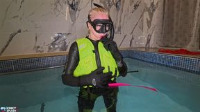 Snorkel Vest Underwater Buoyancy Games in Full Wetsuit & Dive Gear - MOV