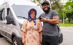 Fat Redhead Mature Ass Stretched in Driving Bus