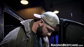 Vander Pulaski railed bareback by hot Jake Nicola against his car hood