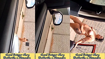 Eu tenho um puta tesão em ficar nua durante o dia em locais públicos e movimentados, amo ser observada e desejada pelos machos que passam pelo local na hora que eu faço exibicionismos, marido me leva