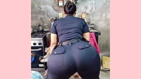 Big Ass in Pink Dress Moving It